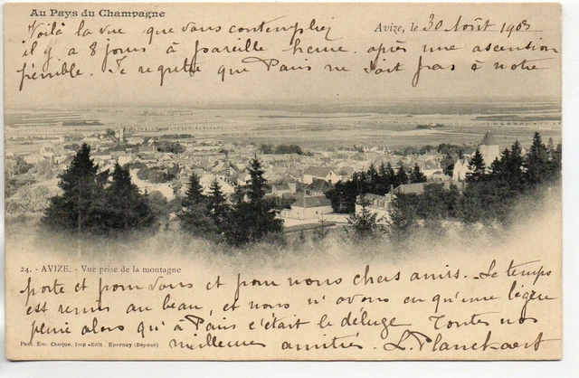 AVIZE - Marne - CPA 51 - Au Pays du Champagne - mountain view
