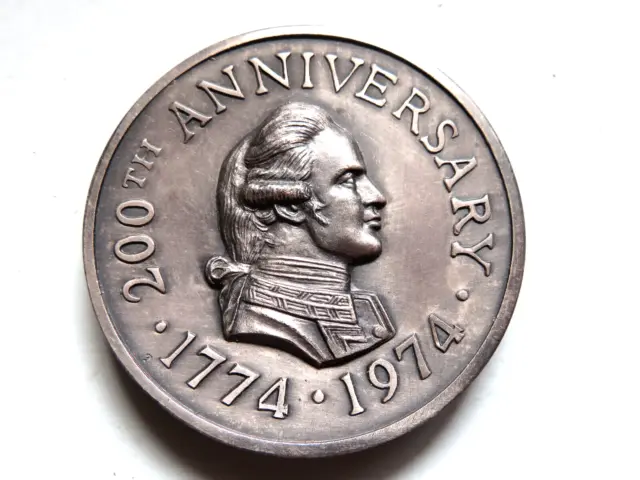 Norfolk Island.  1974 - 200th Anniversary of Discovery Medal.. Captain Cook