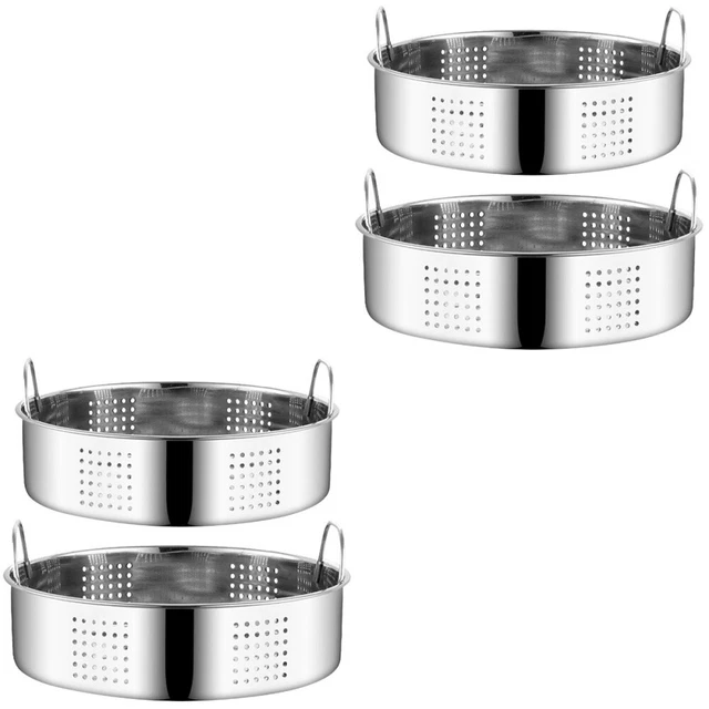 2 piezas cocina a vapor de acero inoxidable inserto de olla de vapor bastidor de vapor olla a vapor