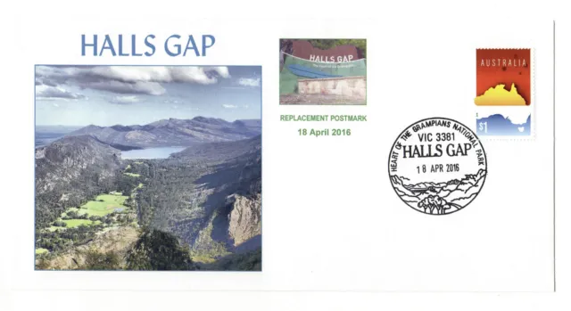 HEART OF THE Grampians National Park Halls Gap pmk Souvenir Envelope ...