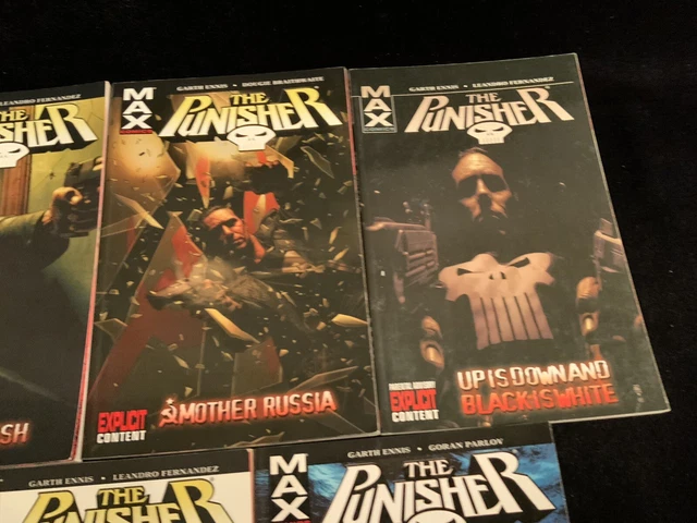Punisher Max by Garth Ennis Vol 2-6 + 2 Marvel TPB 2018 See Desc. VG 12