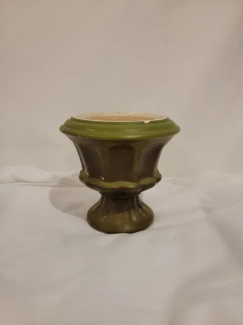 Retro Mid Century Modern MCM Royal Haeger green Bowl dish pottery vase