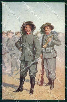CFG046 BIGLIETTO POSTALE ESERCITO ITALIANO BERSAGLIERI BATTAGLIONE CAPRERA 