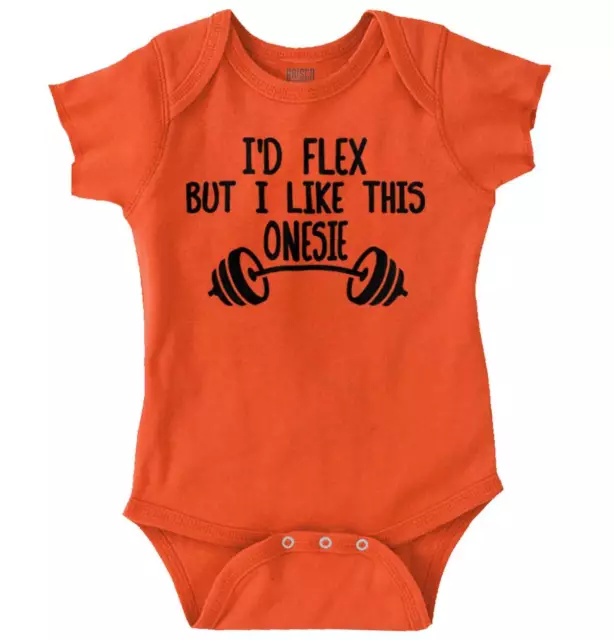 Flex Workout Shirt Funny Gym Gift Idea Cute Baby Clothes Cool Romper Bodysuit