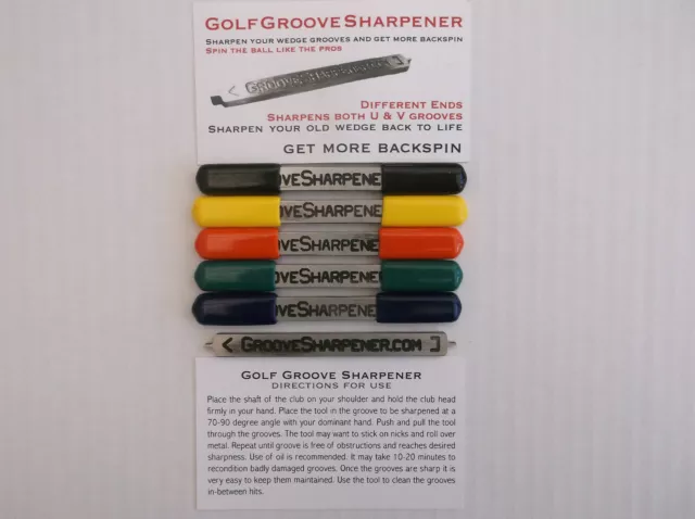 Golf Club U & V Groove Sharpener (With Or Without Handle, Or Handle Only)