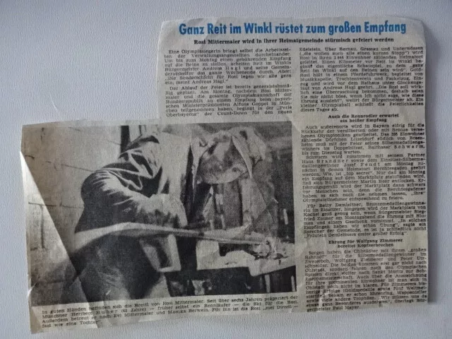 Zeitungsausschnitt 1976 Innsbruck / Ganz Reit im Winkl rüstet zum großen Empfang