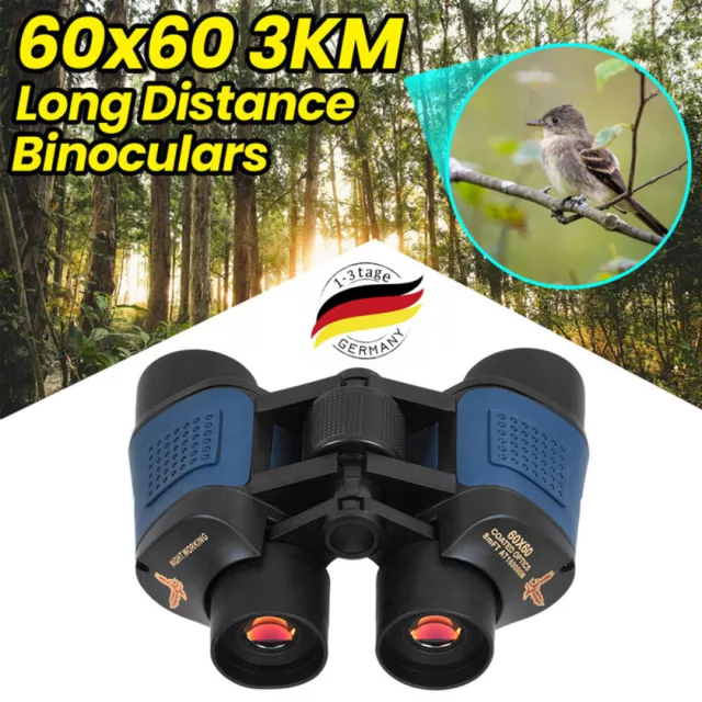 60x60 Fernglas Feldstecher Nachtsicht Fernrohr Binoculars Ferngläser Zoom 3000M