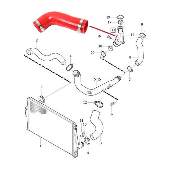 VOLVO XC90 XC70 S60 V70 Resonator Turbo Boost Charger Intake Hose Pipe ...