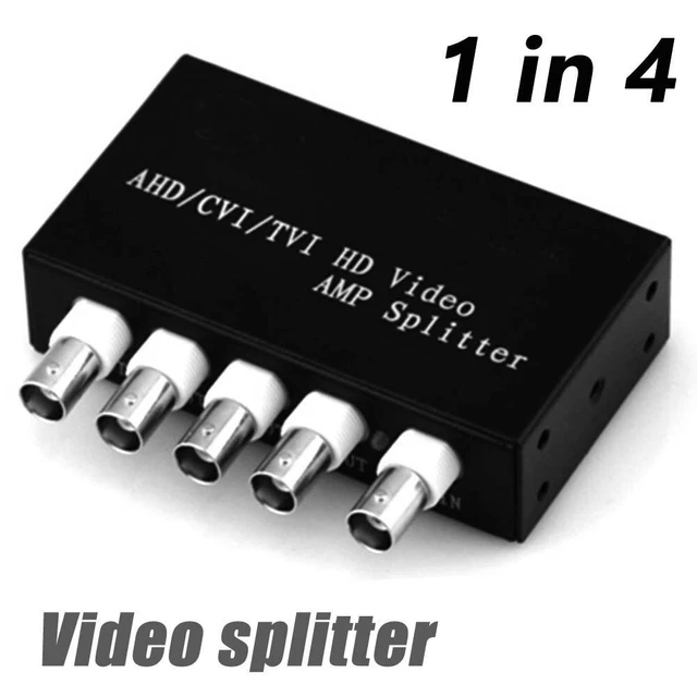 1 4CH AMP CCTV HD Security Camera Splitter Video Distributor