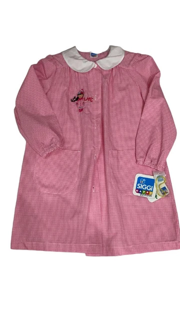Ambrosino Grembiule Scuola Materna Quadri Rosa Per Bambina – Taglia 50 (3 Anni)