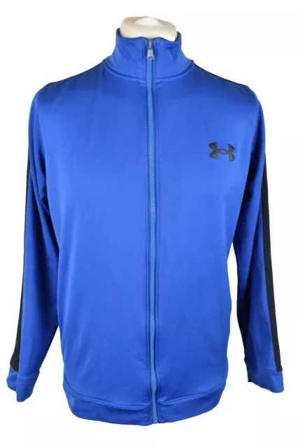 UNDER ARMOUR Blue Track Jumper size M Mens Full Zip Sportswear Outdoors