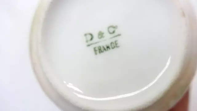 Antique Prof Et ~France ~ Main Peint Chêne Feuille & Acorn Tasse & Soucoupe 3