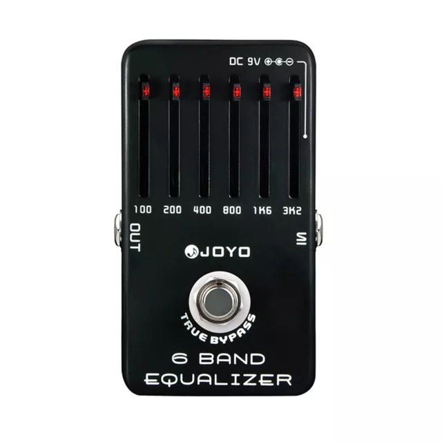 JOYO 6 Band EQ Pedal Equalizer ±18dB Range Electric Guitar Effect Pedal Opened