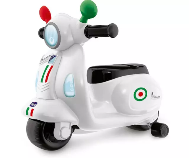 Chicco Rutscher Motorrad für Kinder Vespa Primavera Spielzeug, max. 20 kg, weiß