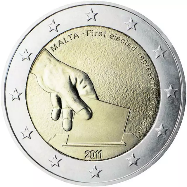 2 Euro Commemorativo Malta 2011 Prime Elezioni Fdc