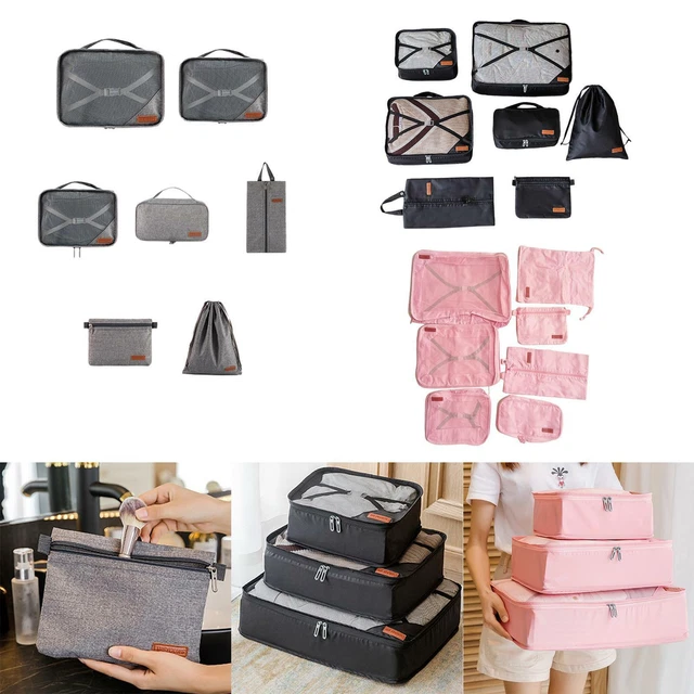 7 Stück Reisekoffer Verpackungswürfel Aufbewahrungstasche Kosmetik Schuhe
