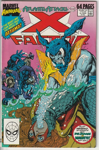 Marvel 1989 X-FACTOR ANNUAL #4 Bag/Board ATLANTIS ATTACKS Fine Comics Namor