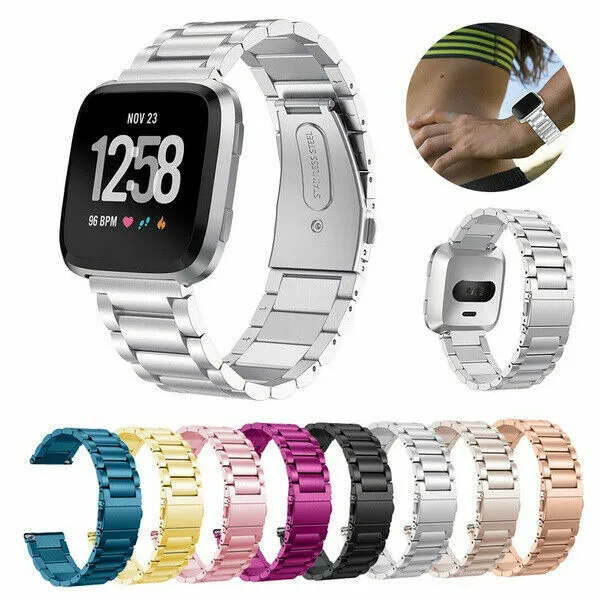 For Fitbit Versa / Versa 2/Lite Metal Strap Stainless Steel Watch Wrist Band 2