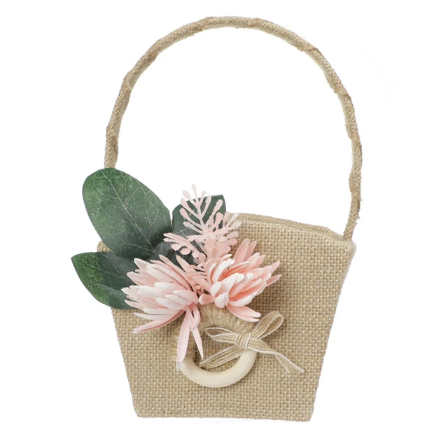 Soporte para flores, elegante, práctico, alambre integrado, bonita cesta de flores para