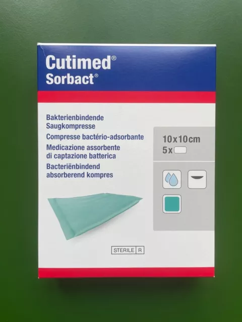 Cutimed Sorbact Bakterienbindende Saugkompressen 10 x 10 cm