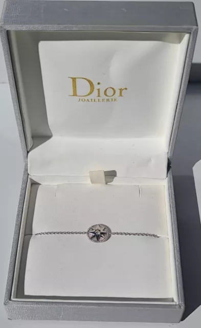 $2.5k NIB Dior Rose Des Vents Chain Bracelet Yellow Gold Diamond