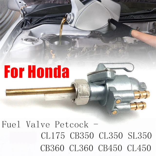 16mm X 1.5mm Fuel Valve Fuel Valve Petcock 16mm X 1.5mm For Honda CL175, CB350, 360T, 450, CL450 - Replacement Part SP80-11 CB350 Fuel Valve Replacement