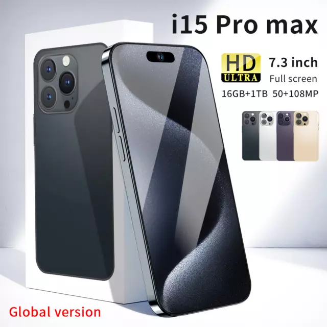 2024 i15 Pro Max 7.3" Android Smartphone Factory Unlocked 4G 5G Cheap Cell Phone