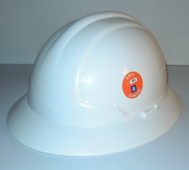 GM Construction Helmet General Motors Detroit Auto Car Truck Motor City White