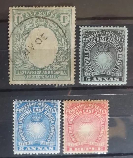 early British east Africa stamps  higher values MH & Used