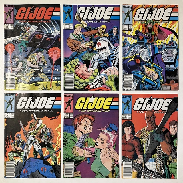 GI Joe 6 Issue Lot 1988, 73 74 75 76 77 78 Marvel Comic Run ARAH Cobra Civil War