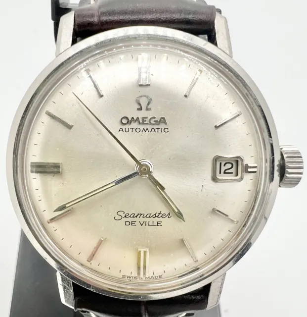 VINTAGE 1960S OMEGA Seamaster De Ville Automatic Watch Stainless Steel ...