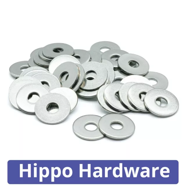 20 Pcs M6 Washers, M6 x 30mm Metal Flat Penny Washers Thickness 1.5mm- A2  304 Stainless Steel Washers, Large OD Plain Wide Metal Washers, Round Flat