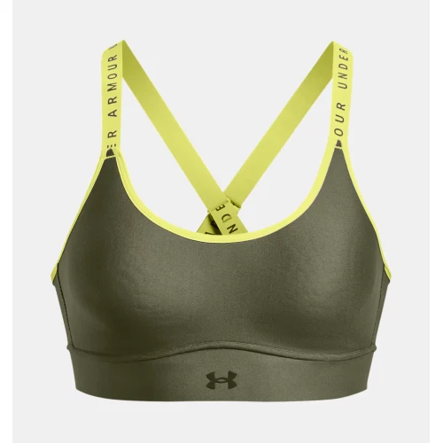 UNDER ARMOUR INFINITY MID COVERED BRA REGGISENO SPORTIVO DA DONNA marine green