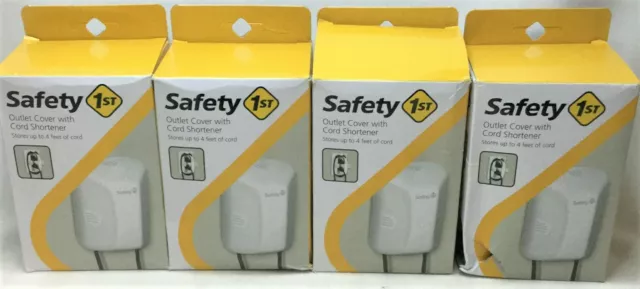 4pc Safety 1st Outlet Cover w/ Cord Shortener #48308 BRAND NEW Child Baby Safety