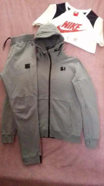 BOYS NIKE AIR Max Grey Tracksuit Zip Up Hoodie Bottoms T Shirt Age 12 13 Years 24.99 PicClick UK