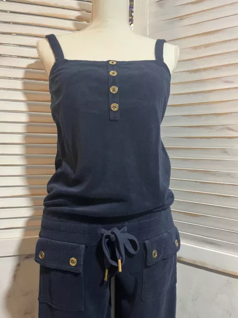 JUICY COUTURE VINTAGE Jumpsuit Small Navy Pre-Owned Single Owner $30.00 ...
