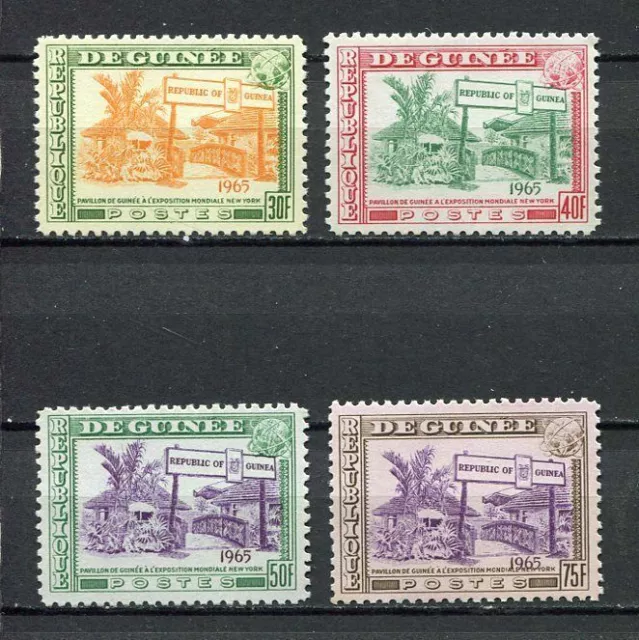 27224) GUINEA 1965 MNH** Nuovi** New York World’s Fair 4v