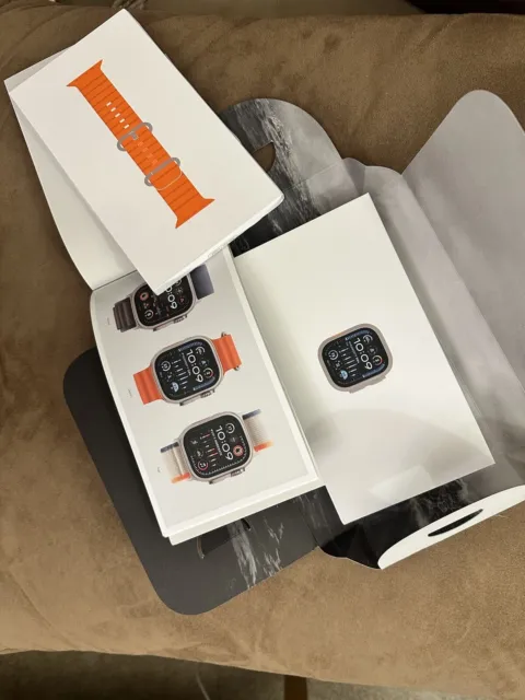 Buy Apple Watch Ultra 2 GPS + Cellular, 49mm Titanium Case with Orange  Ocean Band - Apple