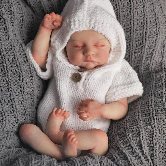 48CM hand-drawing reborn baby doll premie baby boy lifelike real soft touch UK