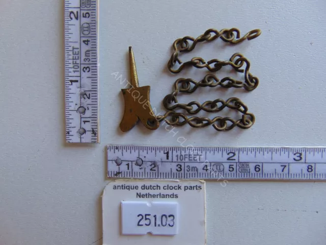 Small Brass Cabinet Stick Pin For Dutch Friesian Tail Clock