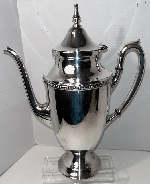 Glastonbury Beautiful  Vintage Tea/Coffee Pot Silver plate. No Dents.