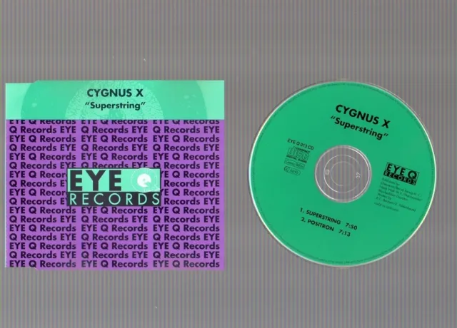 Cygnus X - Superstring - RARE CD EP - 2 TRACK MAXI - EYE Q RECORDS 013 CD - 1993