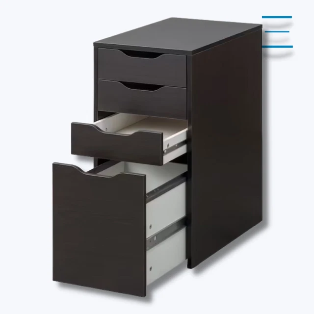 IKEA ALEX DRAWER Unit / drop file storage, BlackBrown, Brand NEW, FAST