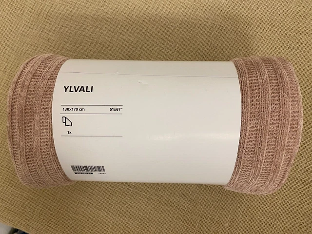 IKEA YLVALI Throw Light Pink  51x67" 404.878.34