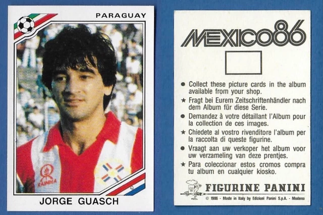 Figurine Panini Mexico 86 N°146 - Paraguay - Autocollant Avec Scudetto