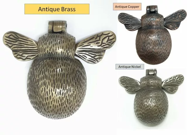 Solid Brass Bumble Bee Door Knocker, Material, Various Finishes Gift