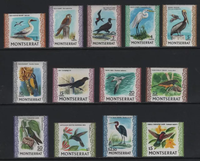 Montserrat - Scott 231-243A - SCV $54.50 (Birds)