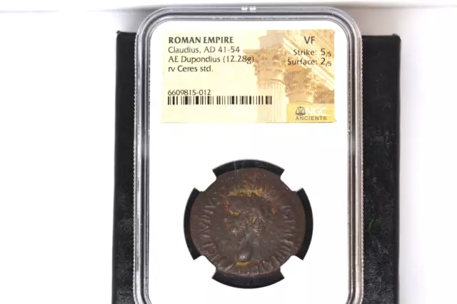 Claudius I (AD 41-54). AE dupondius (30mm, 12.28 gm, 12h). NGC VF 5/5 - 2/5