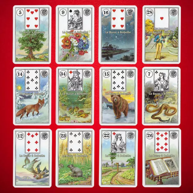 JEU CARTES DIVINATOIRES - TAROT - ORACLE LENORMAND PIATNIK 36 Cartes