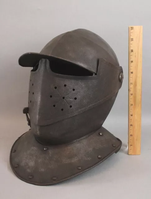 Antique Grand Tour Helmet 19th Century Hand Forged Armor Steel Helmet